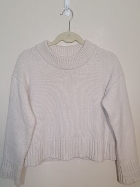 Everlane Wool/cashmere Boxy  Crew Neck Sweater Size S